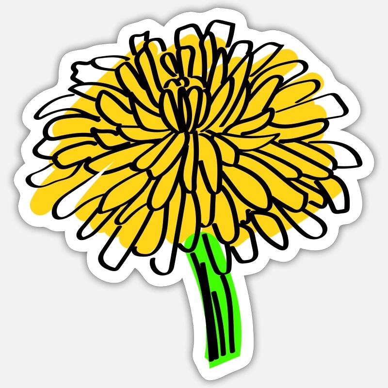 Dandelion - Sticker size S (10 x 10 cm) - white matte