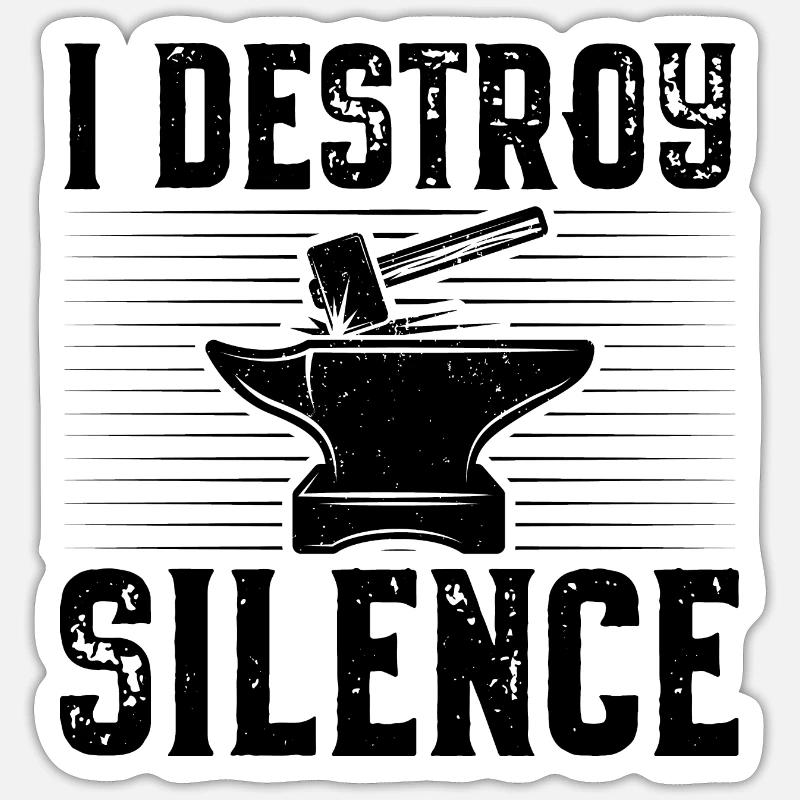 Forging Gift | Blacksmith Farrier Anvil Sticker size S (10 x 10 cm)