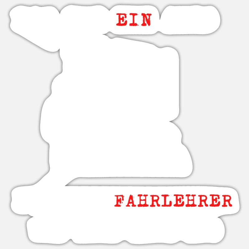 This is ONE car I am a driving instructor Sticker size S (10 x 10 cm)