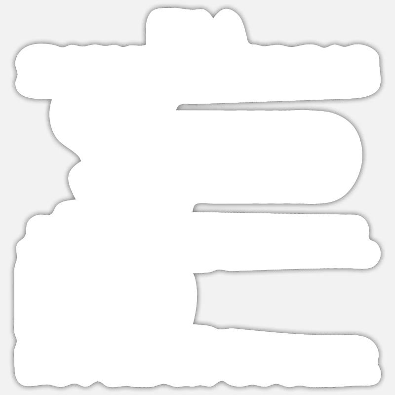 Snowboard Snowboarder - Sticker taille S (10 x 10 cm) - blanc mat