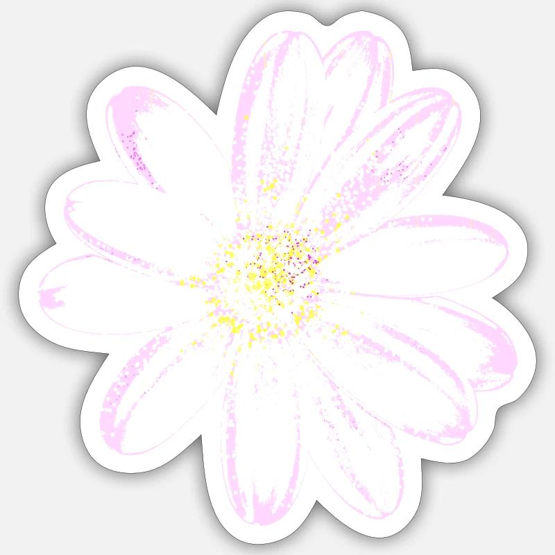 Flower Mallow (Hollow) - FLOWER Floral Sticker size S (10 x 10 cm)