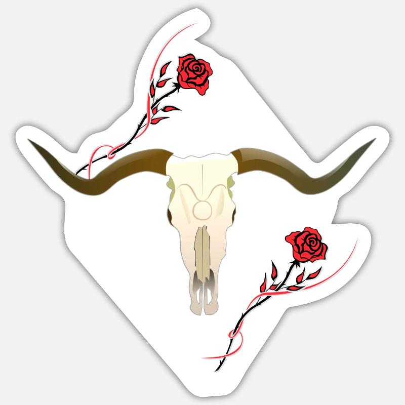 Skull - Sticker size S (10 x 10 cm) - white matte