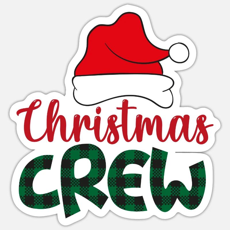 Weihnachtscrew Weihnachtsgeschenke 2021 - Sticker Größe S (10 x 10 cm) - Mattweiß