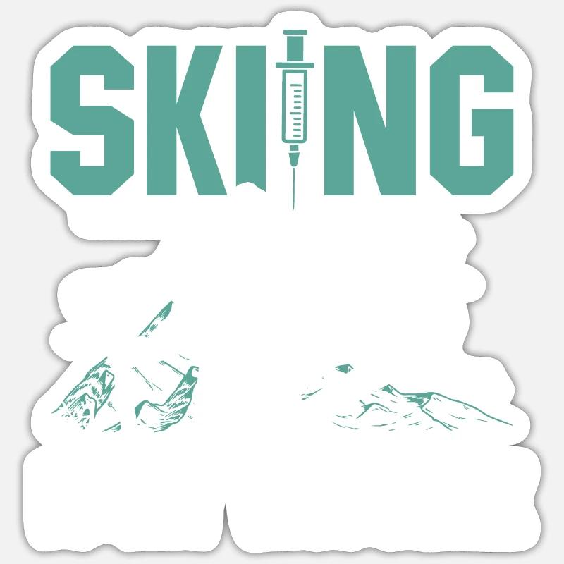 Après-Ski - Sticker Größe S (10 x 10 cm) - Mattweiß