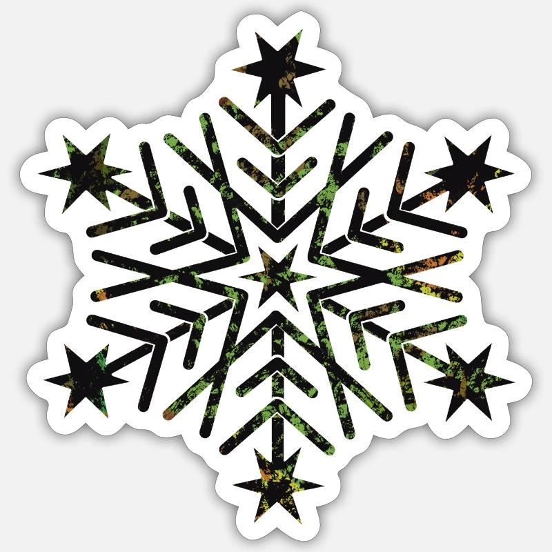 Snowflake - Sticker size S (10 x 10 cm) - white matte