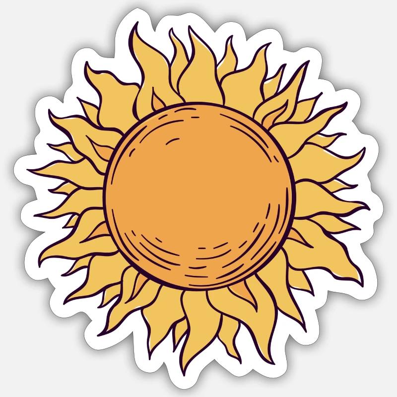 SONNE Sticker Größe S (10 x 10 cm)