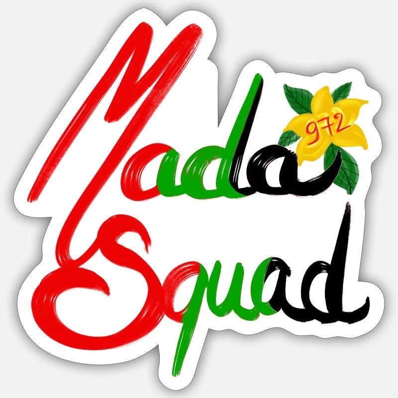 Mada Kader 972 - Sticker Größe S (10 x 10 cm) - Mattweiß