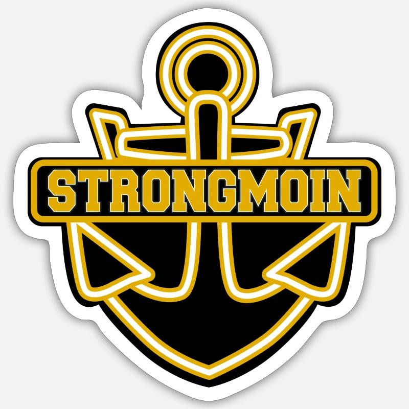 Strongmoin Black Gold Edt - Sticker size S (10 x 10 cm) - white matte