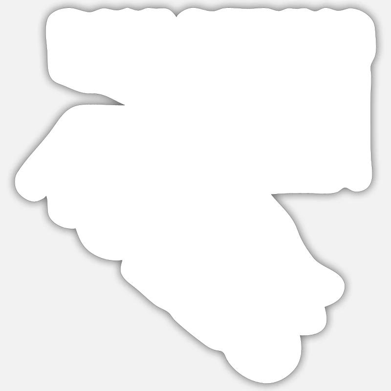 Escalade de bloc - Sticker taille S (10 x 10 cm) - blanc mat