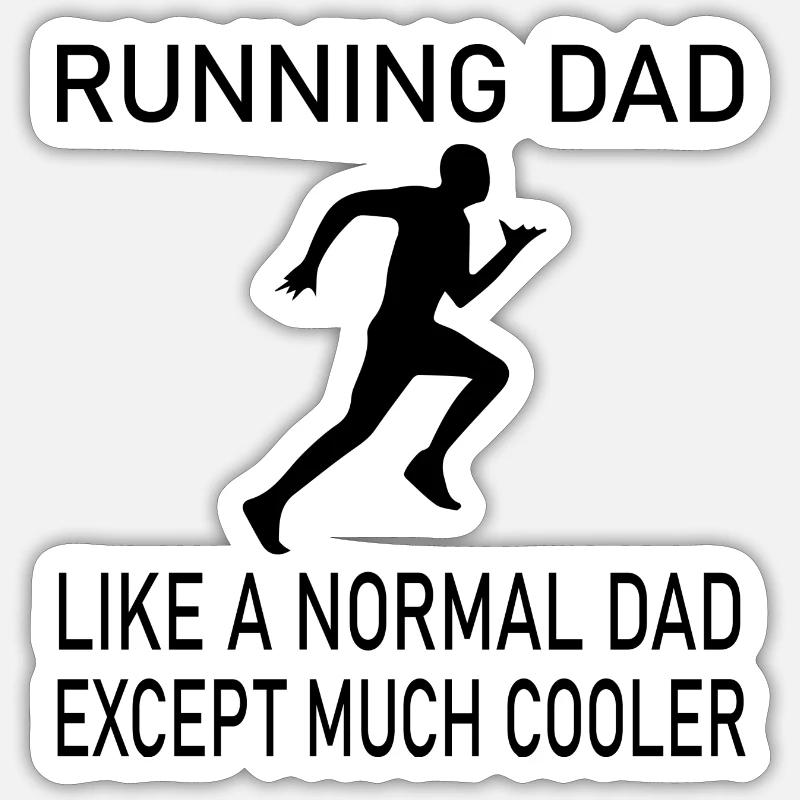 Marathon Running Run jogging - Sticker taille S (10 x 10 cm) - blanc mat