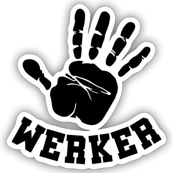 Farbe änderbar | Handwerker Spruch Lustig - Sticker Größe S (10 x 10 cm) - Mattweiß - Vorne