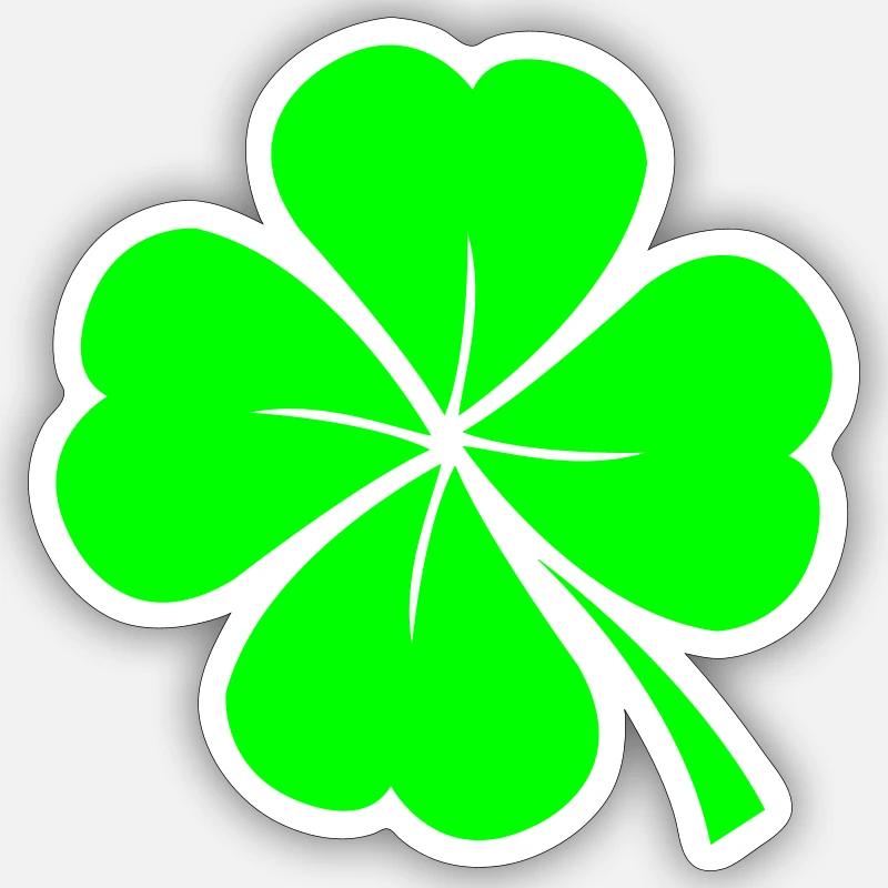 Cloverleaf - Sticker size S (10 x 10 cm) - white matte