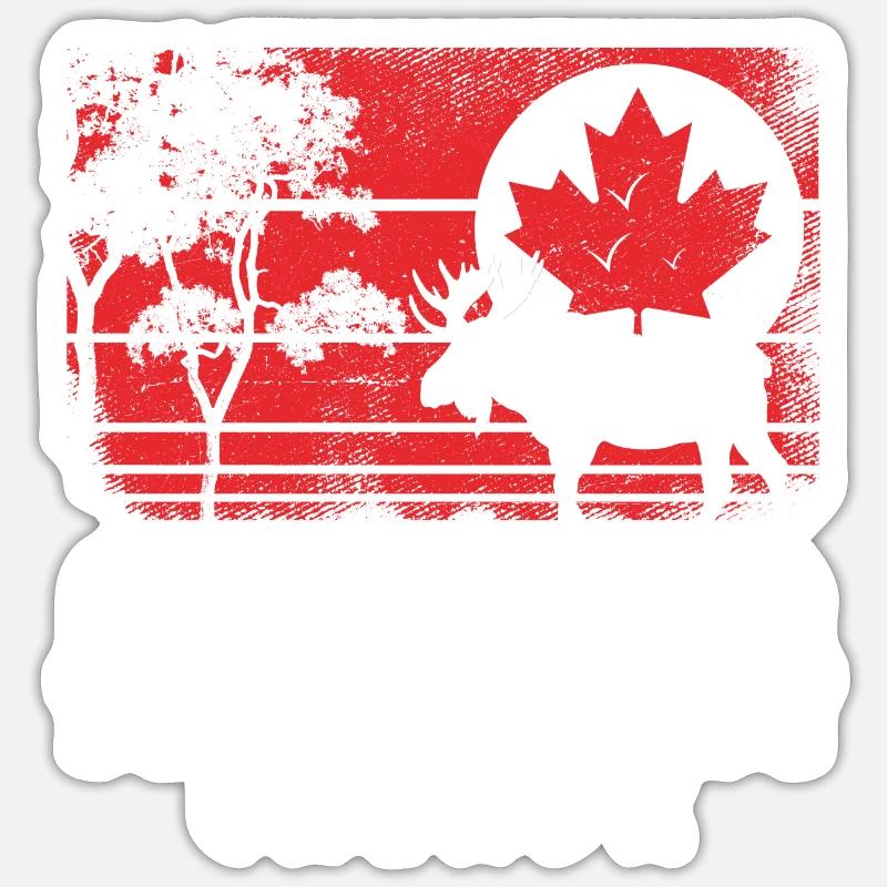 ALBERTA CANADA FLAG MAPLE LEAF CANADA GIFT Sticker size S (10 x 10 cm)
