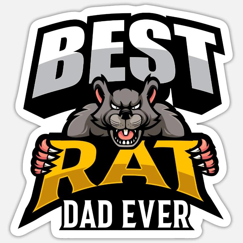 Rat - Sticker size S (10 x 10 cm) - white matte