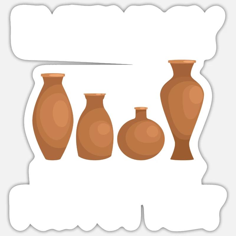 Potter - Sticker size S (10 x 10 cm) - white matte