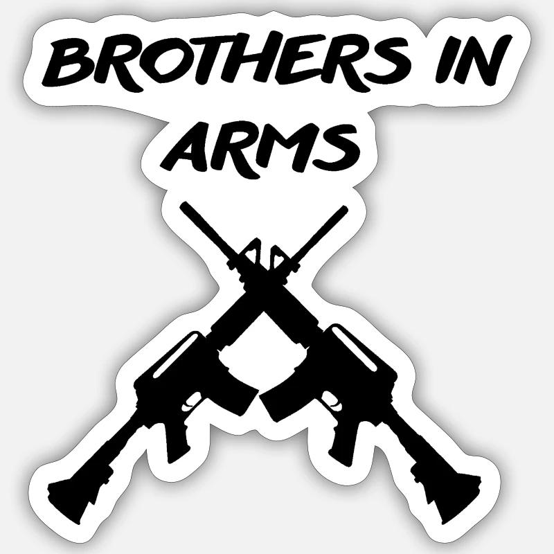 Fraternité d’armes. - Sticker taille S (10 x 10 cm) - blanc mat