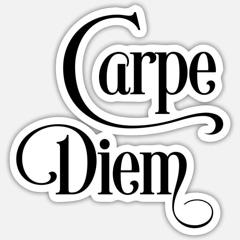 Carpe Diem - Sticker size S (10 x 10 cm) - white matte