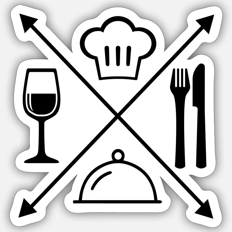 Restaurant - Sticker Größe S (10 x 10 cm) - Mattweiß