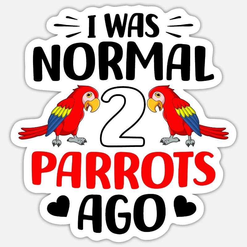 Parrot - Sticker size S (10 x 10 cm) - white matte
