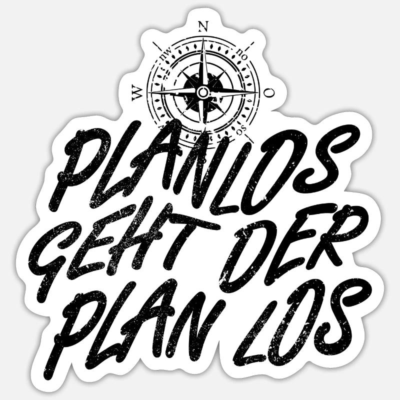 planlos geht der plan los Sticker Größe S (10 x 10 cm)