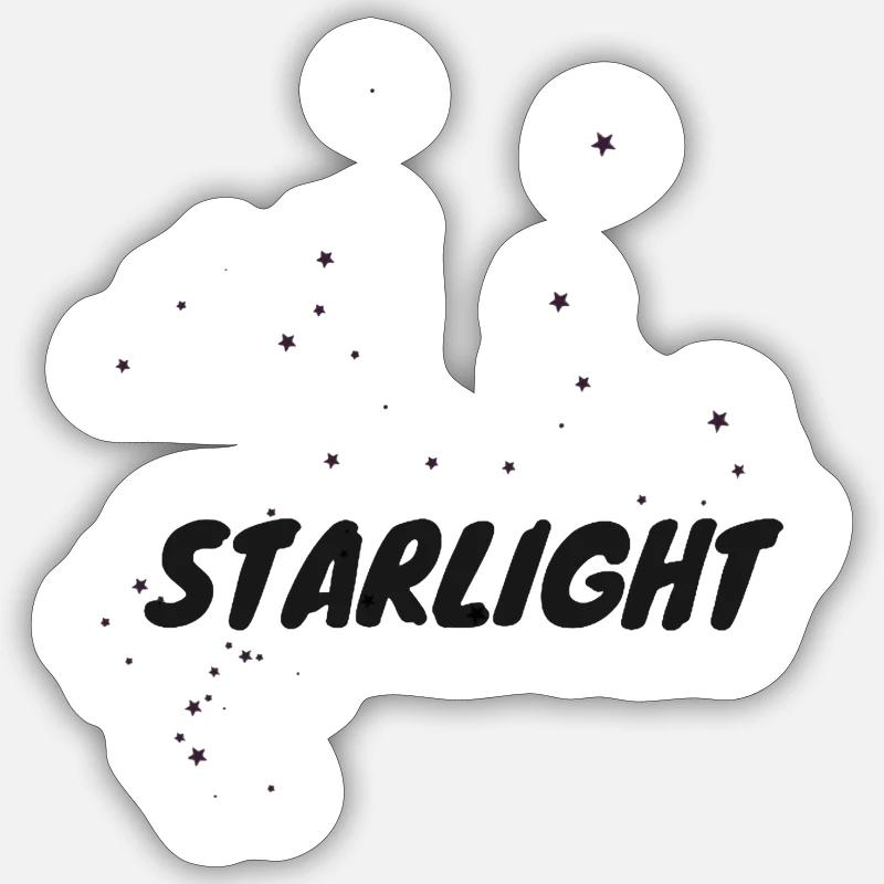 Starlight - Sticker size S (10 x 10 cm) - white matte