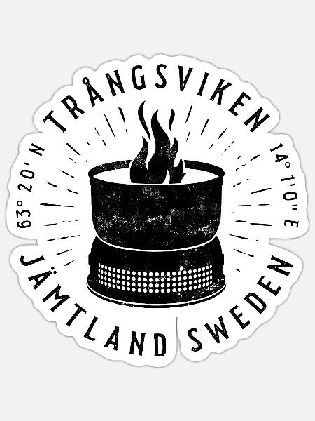 Skandinavien Outdoor Camping Schweden Motif - Sticker Größe S (10 x 10 cm) - Mattweiß