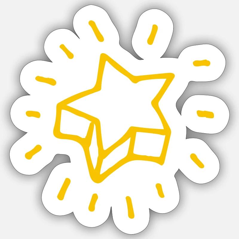Star - Sticker size S (10 x 10 cm) - white matte