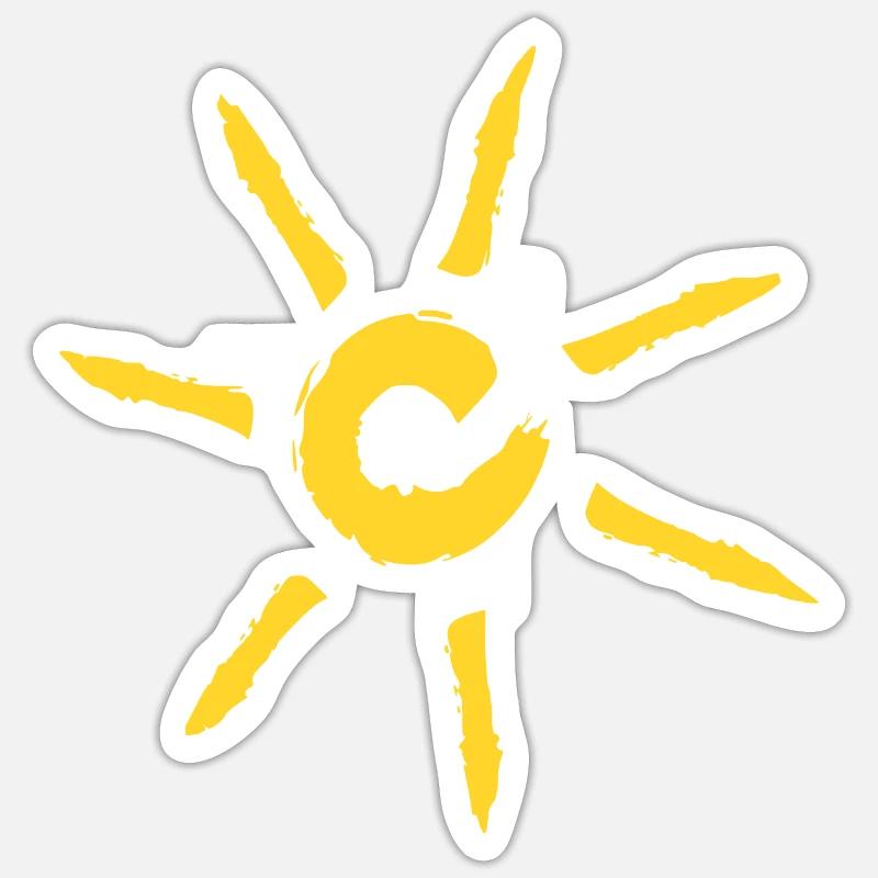 Sun - Sticker size S (10 x 10 cm) - white matte