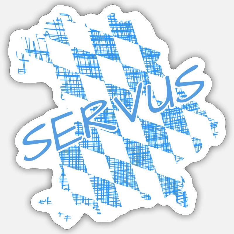 Servus Bayern Sticker Größe S (10 x 10 cm)