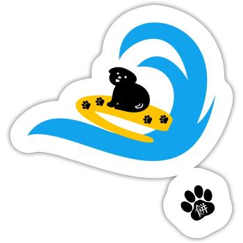 Big Kahuna Mochi - Sticker Größe S (10 x 10 cm) - Mattweiß - Vorne