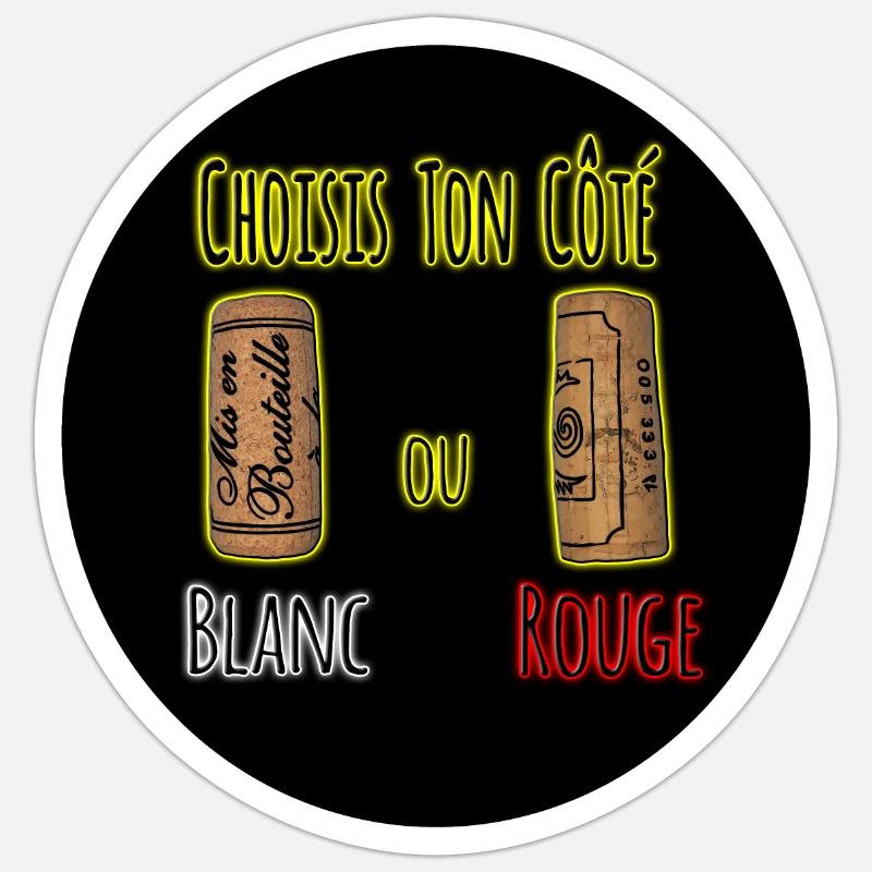 Choisis ton côté bouchon - Sticker taille S (10 x 10 cm) - blanc mat