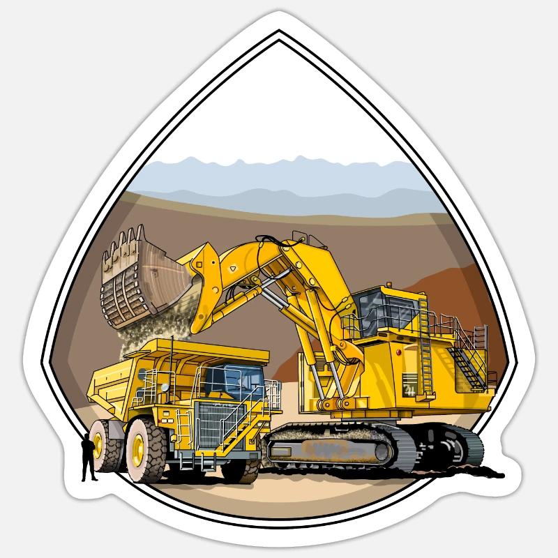 Machines monstrueuses - Sticker taille S (10 x 10 cm) - blanc mat