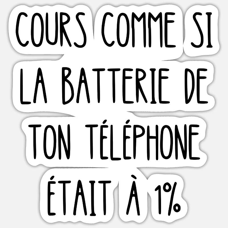cours - Sticker taille S (10 x 10 cm) - blanc mat