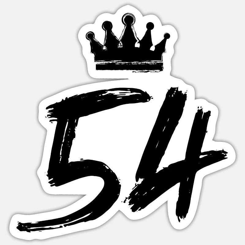 54 Couronne de numéros Sticker taille S (10 x 10 cm)