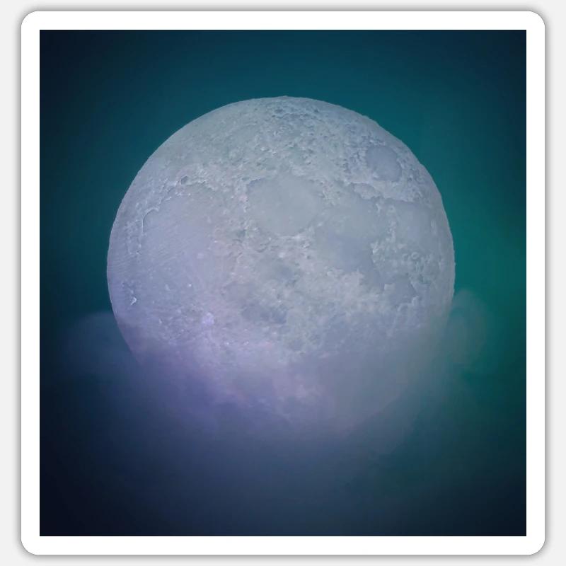 Moon Design - Sticker size S (10 x 10 cm) - white matte