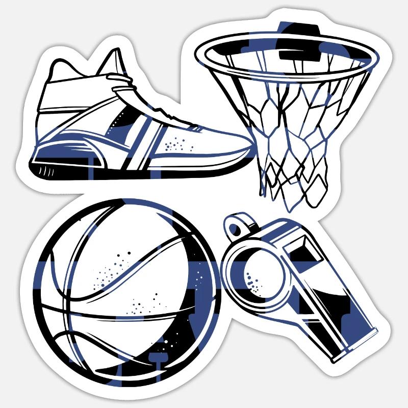 Basketteur Sticker taille S (10 x 10 cm)