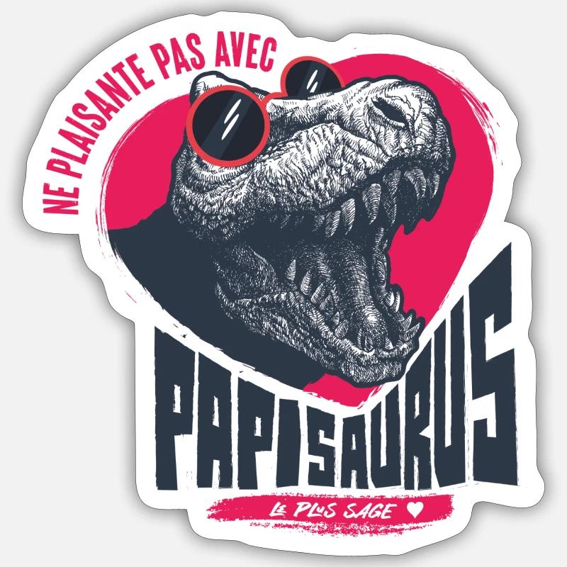 PAPISAURUS ! Sticker taille S (10 x 10 cm)