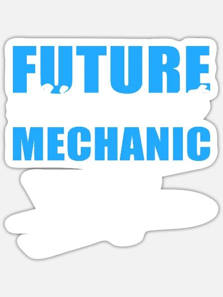 Zukünftiger Flugzeugmechaniker Träumer Geschenk - Sticker Größe S (10 x 10 cm) - Mattweiß