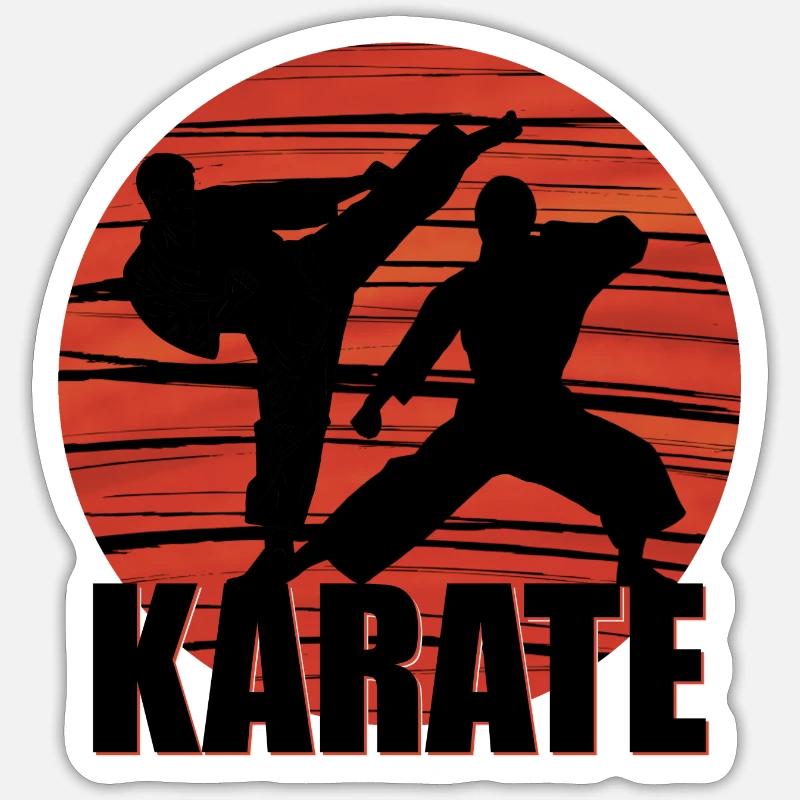 Karate Kampfkunst Sticker Größe S (10 x 10 cm)