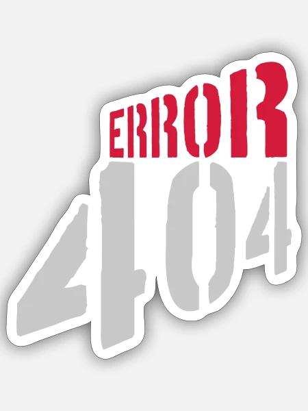 Meldung Error 404 Netzwerk - Sticker Größe S (10 x 10 cm) - Mattweiß