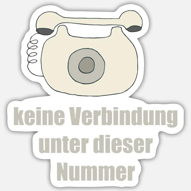 telefon - Sticker Größe S (10 x 10 cm) - Mattweiß