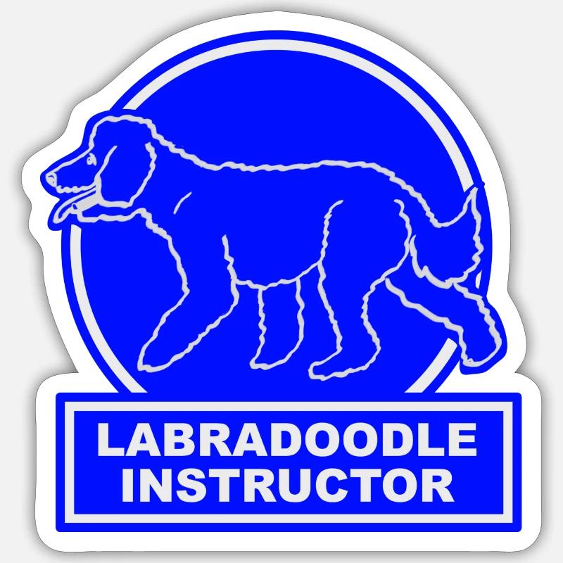 Labradoodle Instructor - Sticker size S (10 x 10 cm) - white matte
