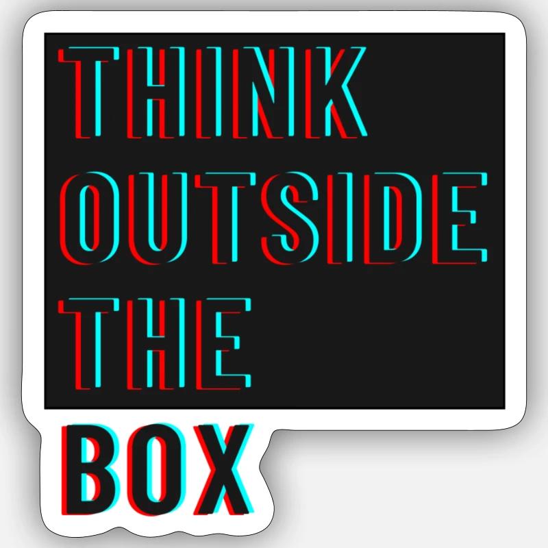 Think outside the box - Sticker size S (10 x 10 cm) - white matte