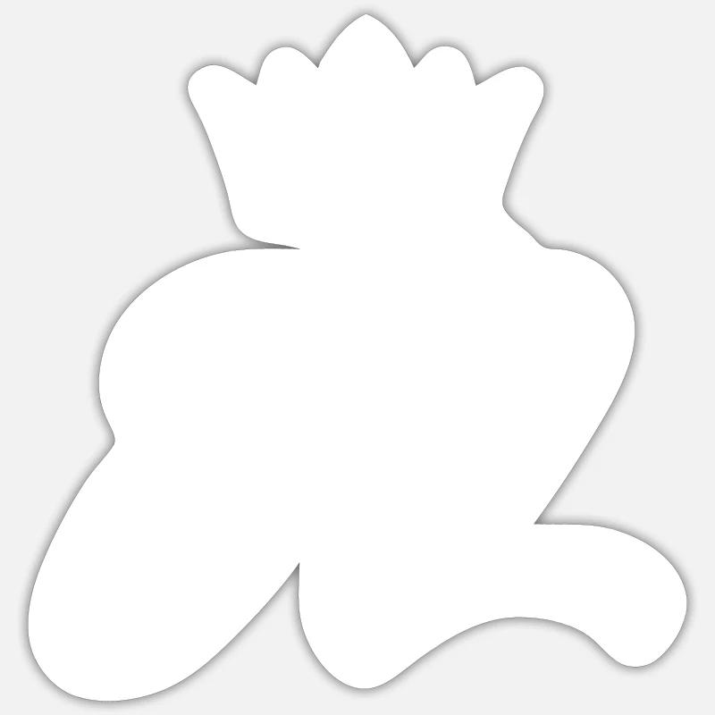 82 Couronne numérique - Sticker taille S (10 x 10 cm) - blanc mat