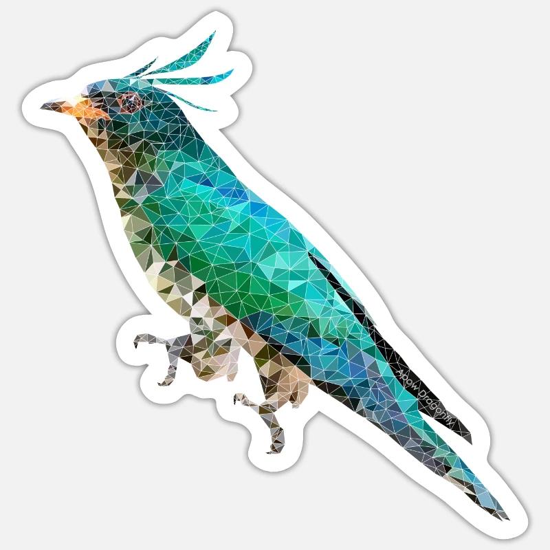 Vogel ~ der Smaragdkuckuck Sticker Größe S (10 x 10 cm)