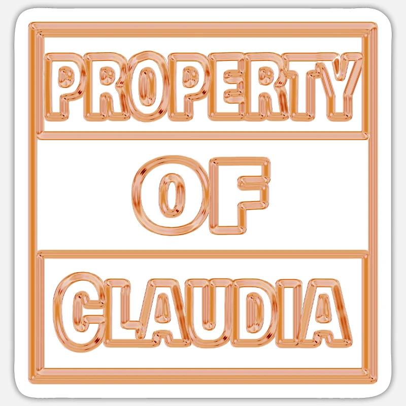 Claudia - Sticker taille S (10 x 10 cm) - blanc mat