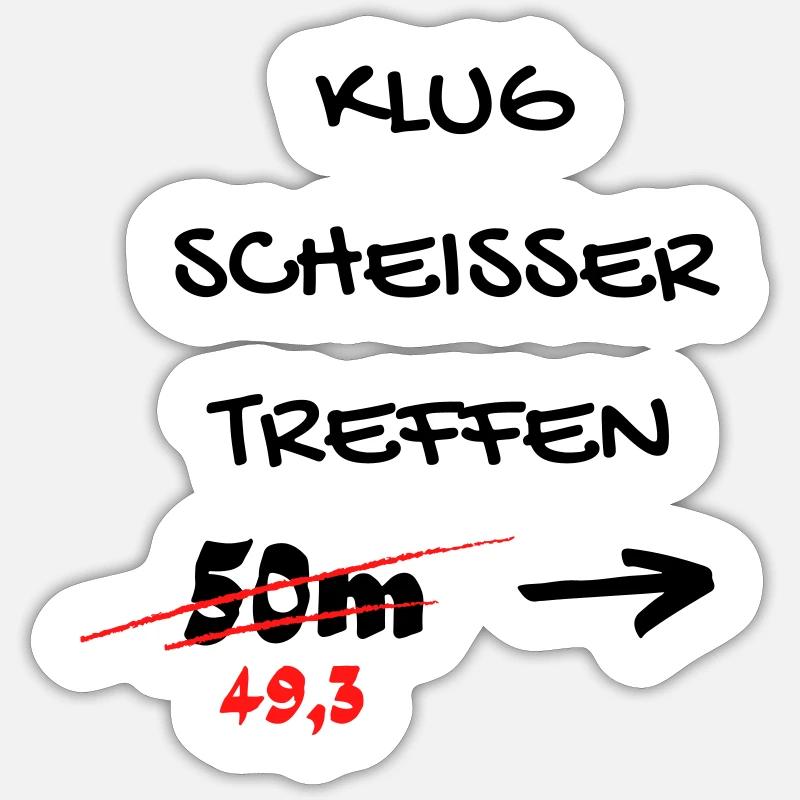 Klugscheisser Treffen Sticker Größe S (10 x 10 cm)