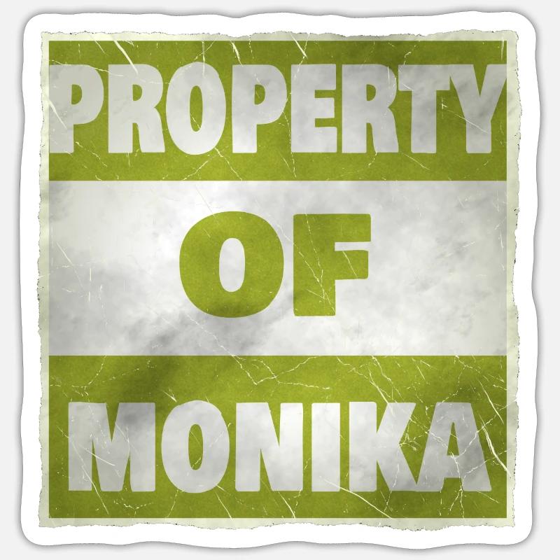 Monika - Sticker taille S (10 x 10 cm) - blanc mat