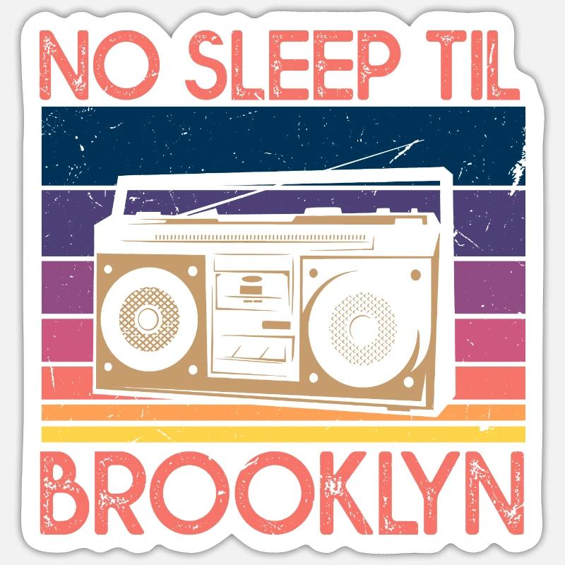 No Sleep Til Brooklyn - Sticker size S (10 x 10 cm) - white matte