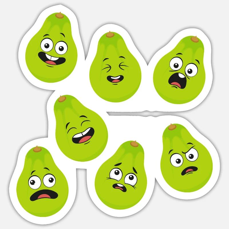 Papaye - Sticker taille S (10 x 10 cm) - blanc mat